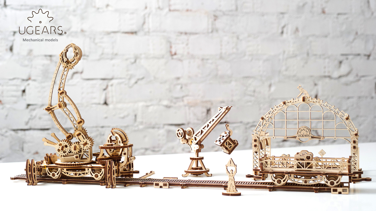 Ugears Rail Manipulator Mechanical Town Series (5)