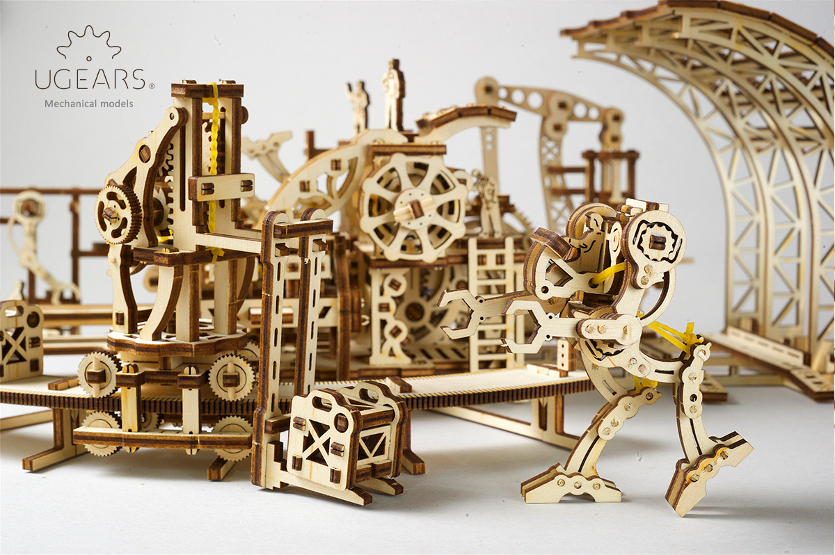 Ugears Robot Factory Mechanical Town Series 4